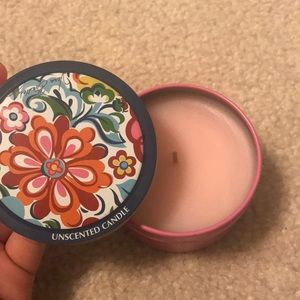 Unscented floral candle